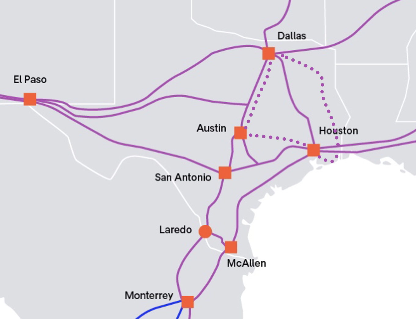 New route in Texas