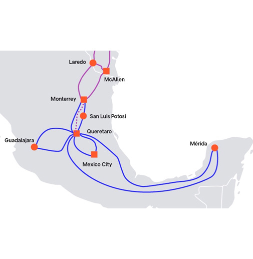 New network routes Mexico