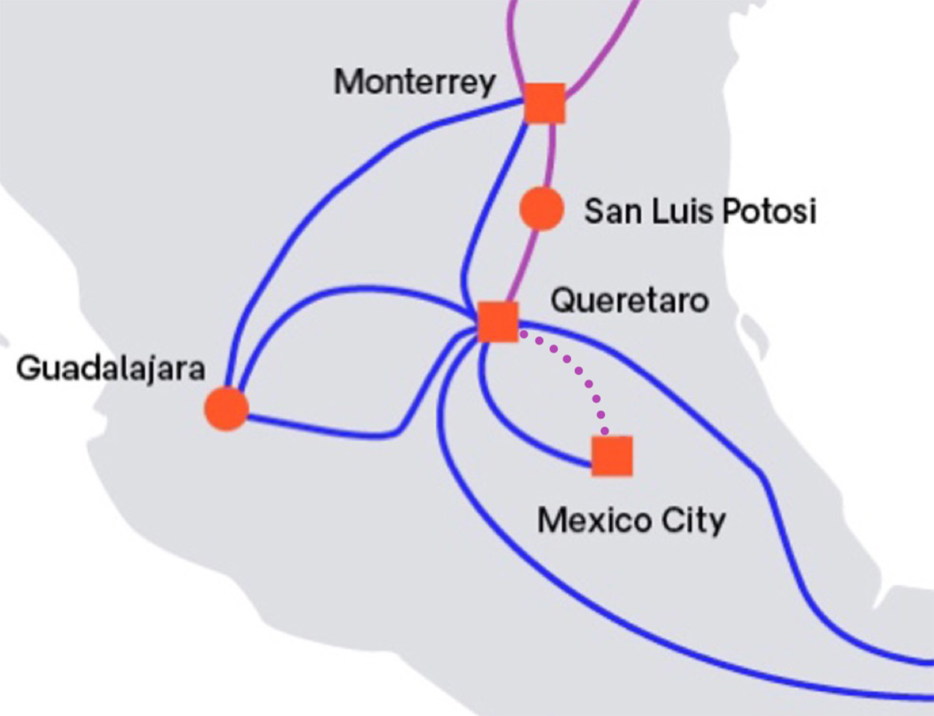 New DWDM route in Mexico