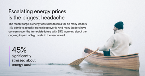 Escalating energy prices is the biggest headache graphic
